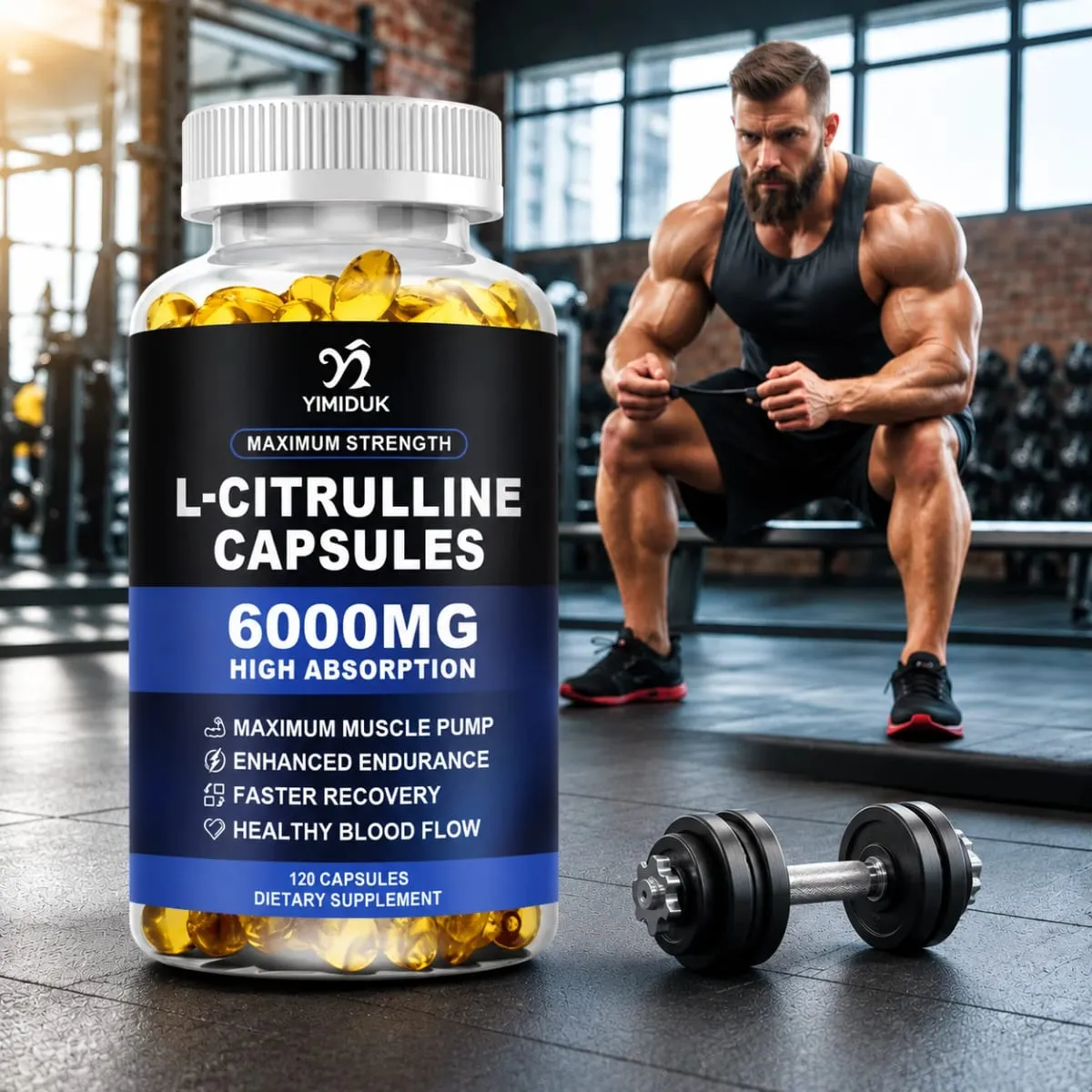 Premium L-Citrulline Capsules with High-potency Citrulline Gelatin Support Vessel Health Boost Workout Hasten Muscle Repair — image 2