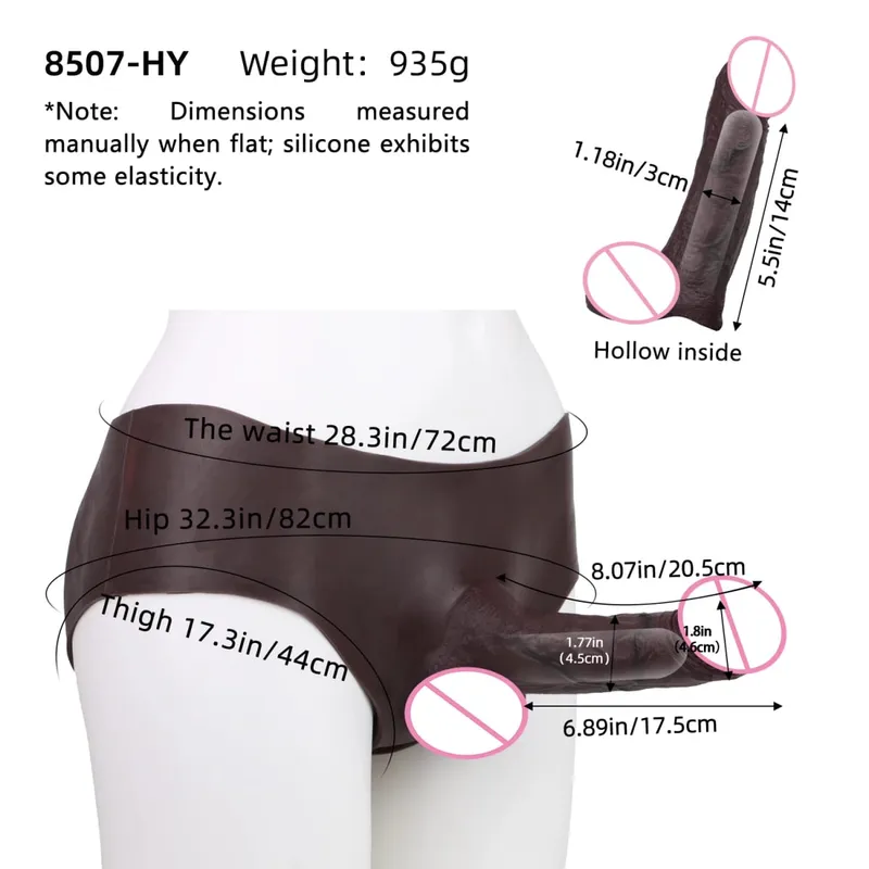 Silicone Strap-On Black Penis Sleeve Condom Sex Toy For Men Dick Enlargement Adult Realistic Hollow Dildo Pants Cock Cover — image 21