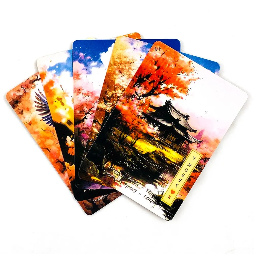 Novo jogo de cartas le sakura 36 cartas flores de cerejeira elegante e compacto inclui guia ideal para práticas espirituais de viagens — image 5