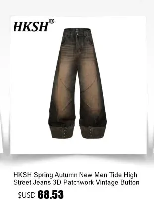 Spring Autumn New Men Tide Chic Ins Vintage Selvedge Narrow Red Edge Raw Denim Pants Straight Wide Leg A-Line Jeans HK19262 — image 9