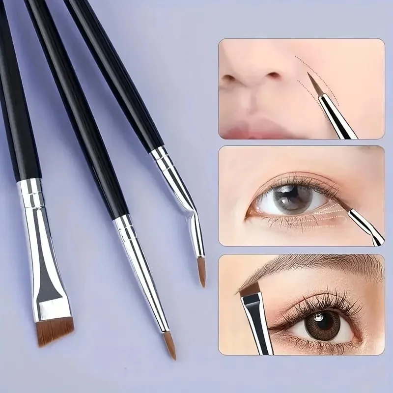 7 Combination Precision Detail Makeup Brushes Eyeliner and Eyebrow Brush Sets with Ultra-Thin Eyebrow and Lower Eyelid Brushes — image 4