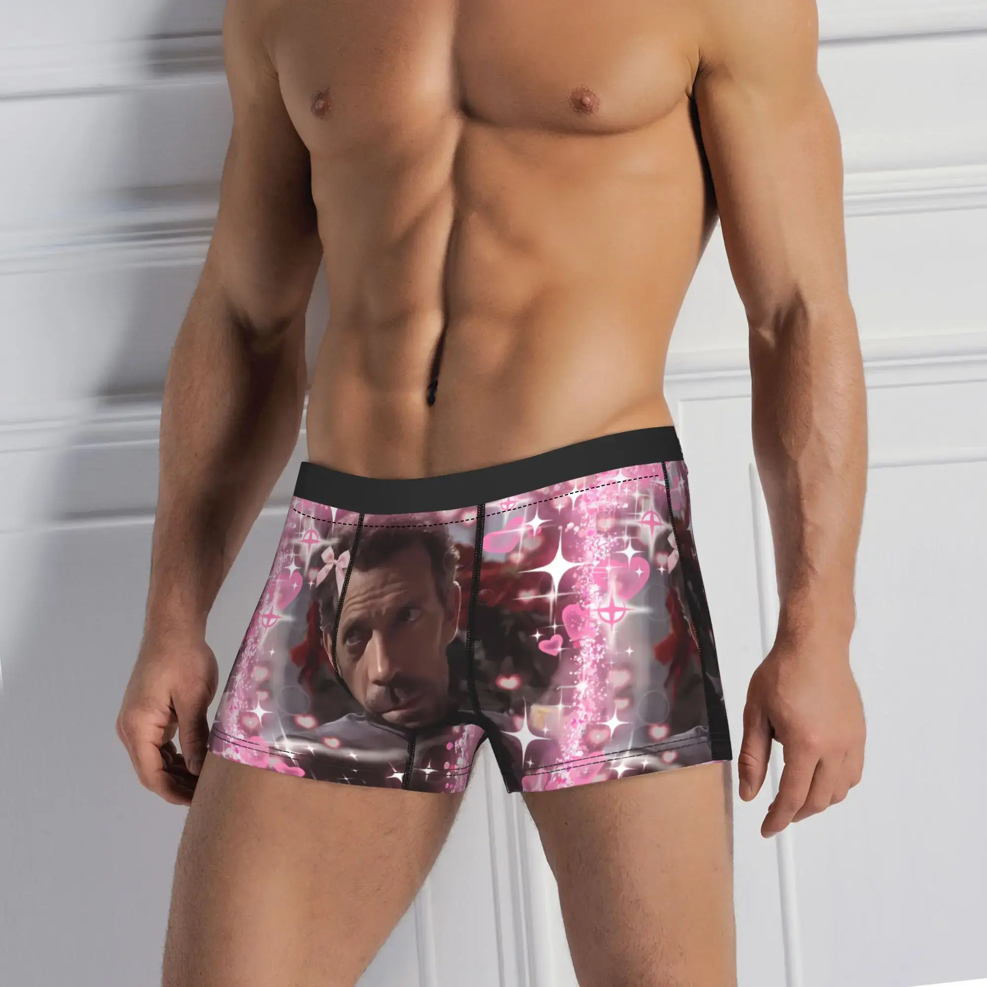 Dr House MD Underwear Love Men's Shorts Briefs Comfortable Trunk High Quality Pattern Plus Size Underpants