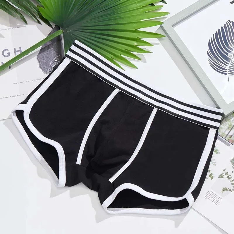 Lelaki Seluar Dalam Lembut Batang Kapas Seluar Dalam Berkualiti Tinggi U Convex Pouch Seluar Dalam Cueca Pinggang Tengah Bernafas Seluar Boxer Homme