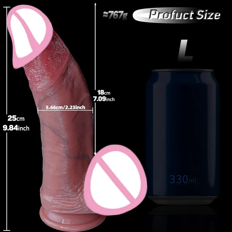 Napakalaking Makapal na Dildo Makatotohanang Dildos Diameter Girth Dildo para sa Anal G-spot Stimulate Body-Safe Big Anal Toys na may Suction Cup Giant — image 9