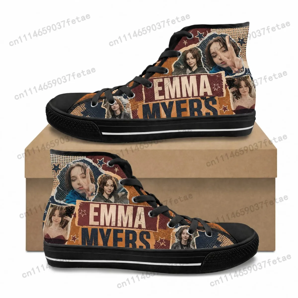 Emma Myers Low Top High Quality Sneakers Teenager Canvas Sneaker Mens Womens Casual Couple Shoes Customization Shoe