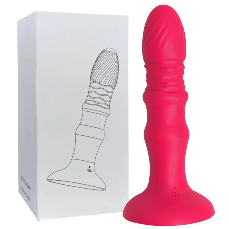 Unisex Anal Stopper Vibration Massagers APP Remote Control Telescopic Vibration Buttocks Stoppers with Suction Cups Adult Toys