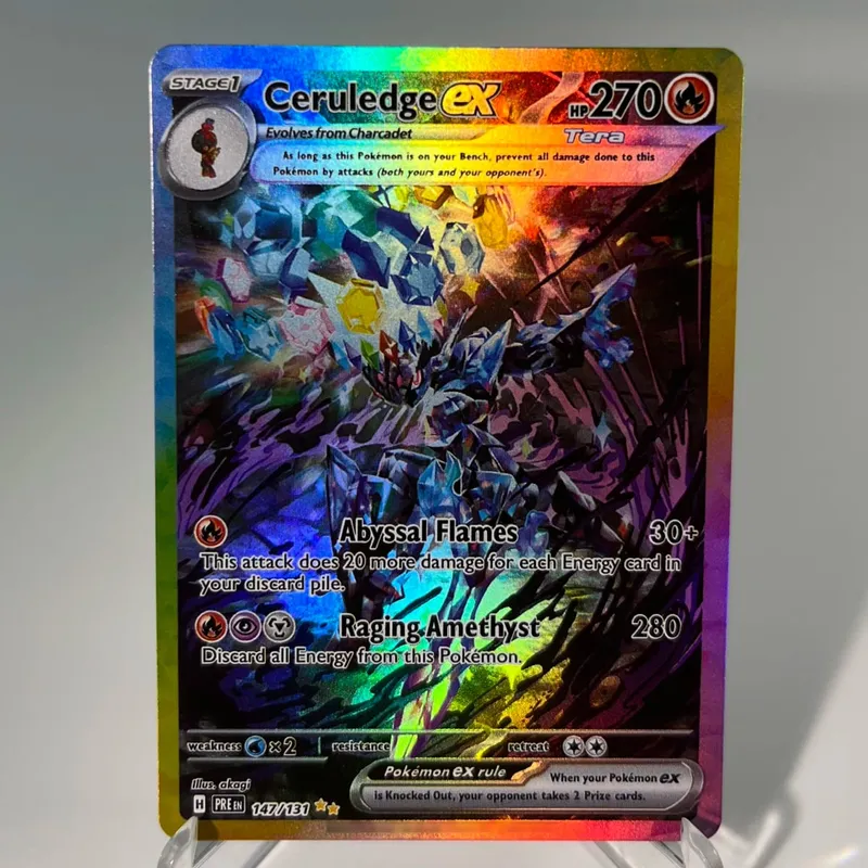 Prismatic Evolutions PKM Cards PTCG5-A GX Rainbow Umbreon Sylveon Leafeon ex Rare Collection Battle Toys Gifts for Hobbies — image 10