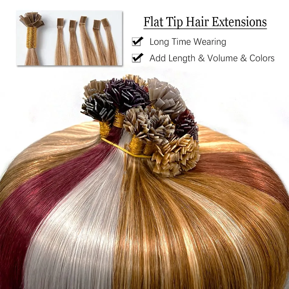 Remy Hair 30 Inch Real Remy Flat Tip Human Hair Extension Silky Straight Dark Brown Pre Bonded Keratin Fusion Hair 50 Strands — image 3
