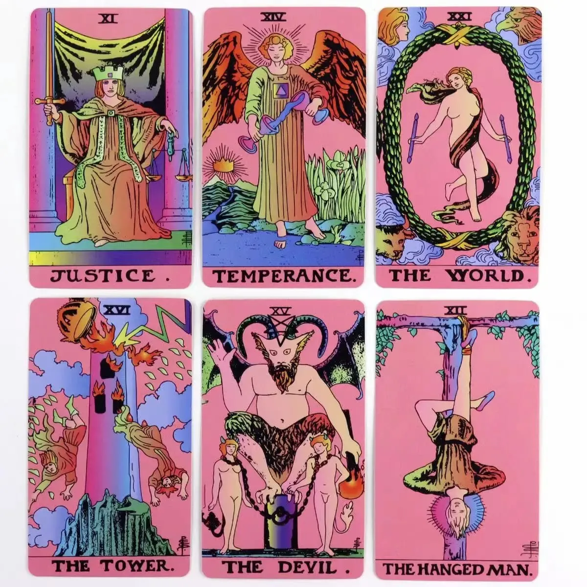 Pink A.E. Classic Tarot Cards Deck Rider Waite Smith Style Divination Fortune Telling Oracle Cards 78 Cards English Ver. — image 4