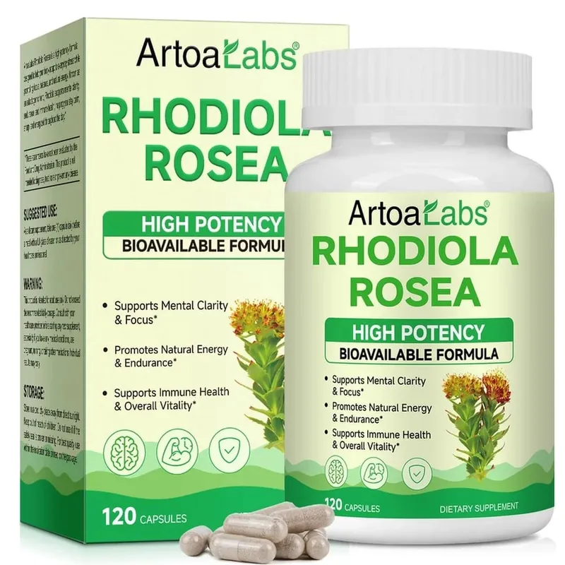 Rhodiola Rosea Capsules High Potency Formula Supports Mental Clarity & Focus Energy & Endurance Immune Health & Vitality 120 Ct — image 8