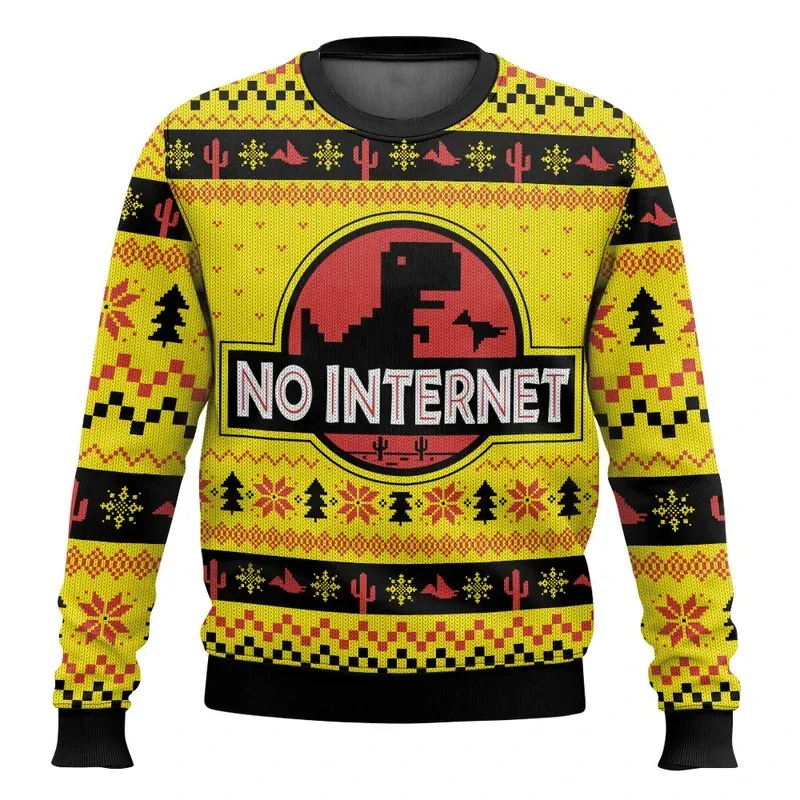 Jurassic Park Dinosaurs Merry Christmas Clothing Gifts Santa Claus sweaters Men's and women's hoodies 3D Autumn and Winter Party — image 9