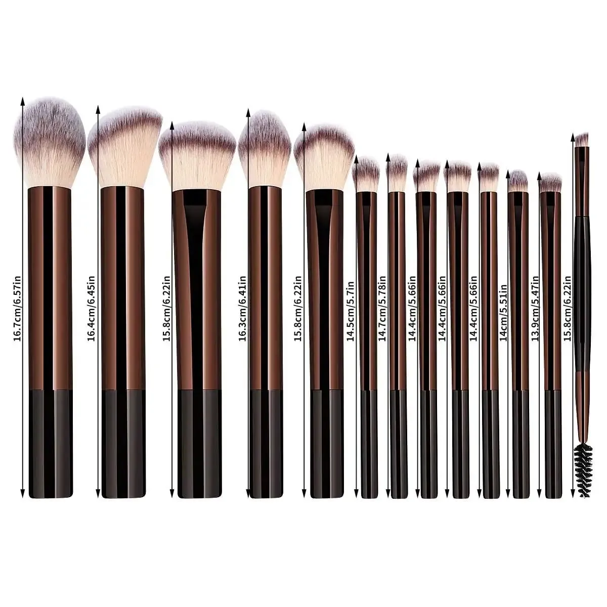 13 Pcs Makeup Brush Set Full Kit Foundation Powder Blush Eyeshadow Eyebrow Brushes Highlighter Concealer Lip Brush with Makeup