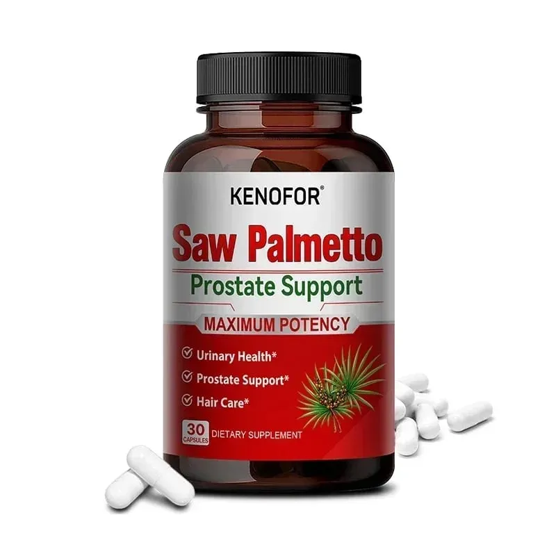 Le supplément de prostate avec Saw Palmetto soutient la santé des voies urinaires Supplément de santé à base de plantes 120 capsules végétariennes