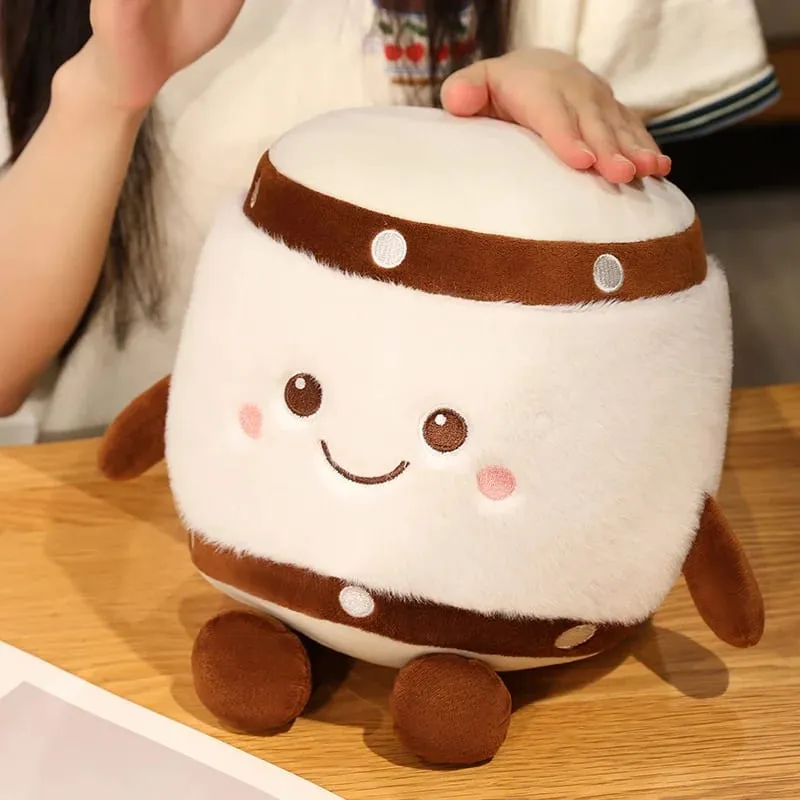 New Musical Instrument Doll Piano Pipa Pillow Cushion Brown Guitar Drum Plush Toy Cute Kawaii Birthday Gift Children Home Decor