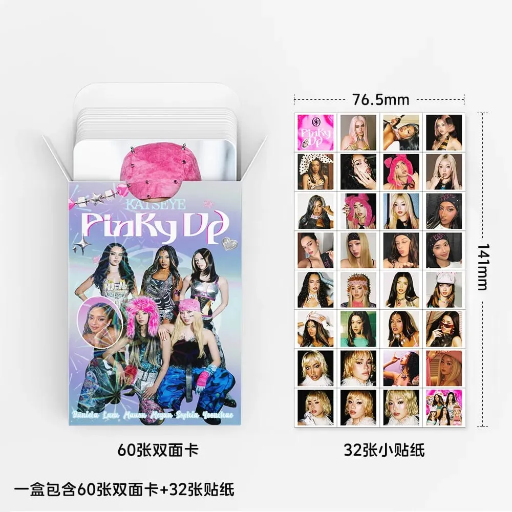 92pcs KATSEYE New Album PINKY UP Photo Card Photocards Stickers Kpop Merch Lomo Cards Set Fans Collection Cards Gifts — image 3
