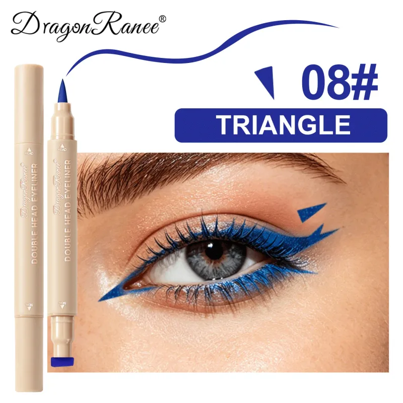 Colorful Liquid Stamp Eyeliner Red Star Heart Butterfly 2 in 1 Eye Liner Pencil Purple Pink Waterproof Eye Template Makeup Tool — image 25