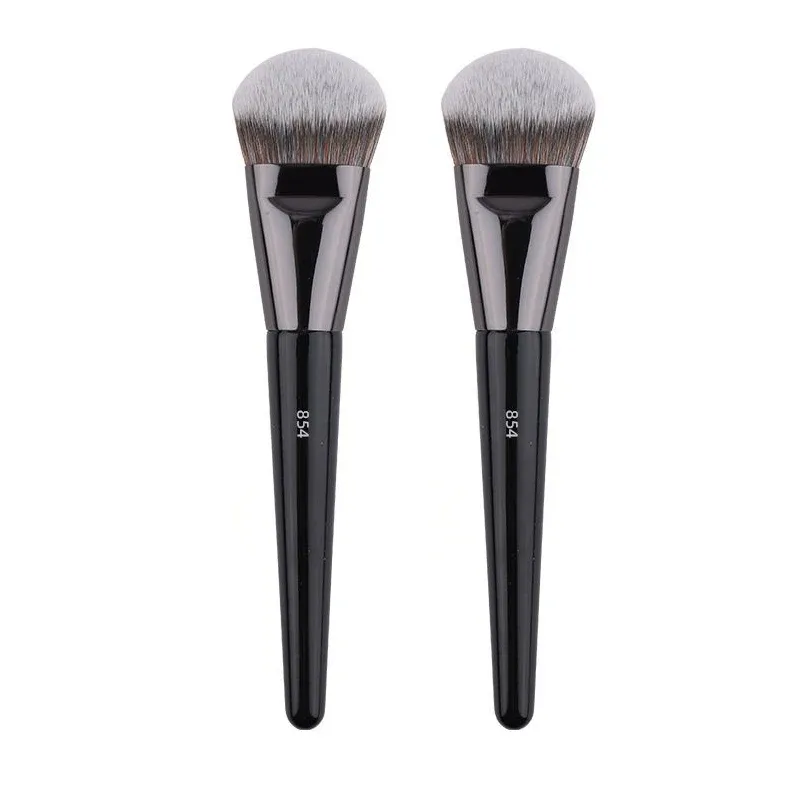 1ks #854 Angled Foundation Make-up štětce Base Make-up štětce sklon Liquid Black kosmetické nástroje kosmetické nástroje pera na make-up