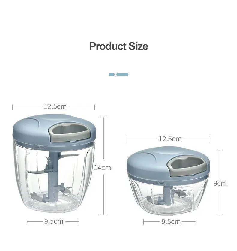 500/900ML กระเทียม Chopper คู่มือกระเทียมกดอาหารเครื่องตัดผักเครื่องบดเนื้อ Gadgets ครัวมือ Mincer กระเทียม Masher — image 9
