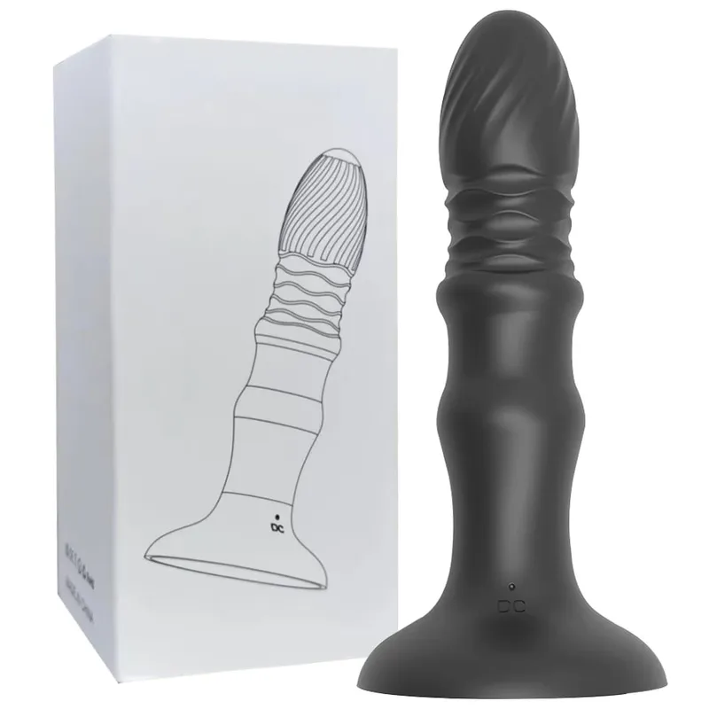 Unisex Anal Stopper Vibration Massagers APP Remote Control Telescopic Vibration Buttocks Stoppers with Suction Cups Adult Toys