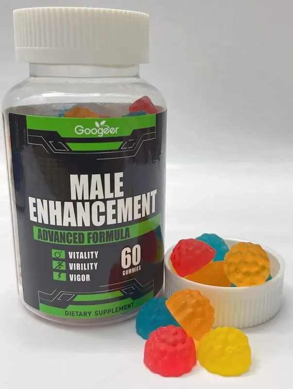 Googeer Men's Endurance Gummies Energy and Vitality Support Blood Flow & Post Training Muscle Recovery Support 60 Count