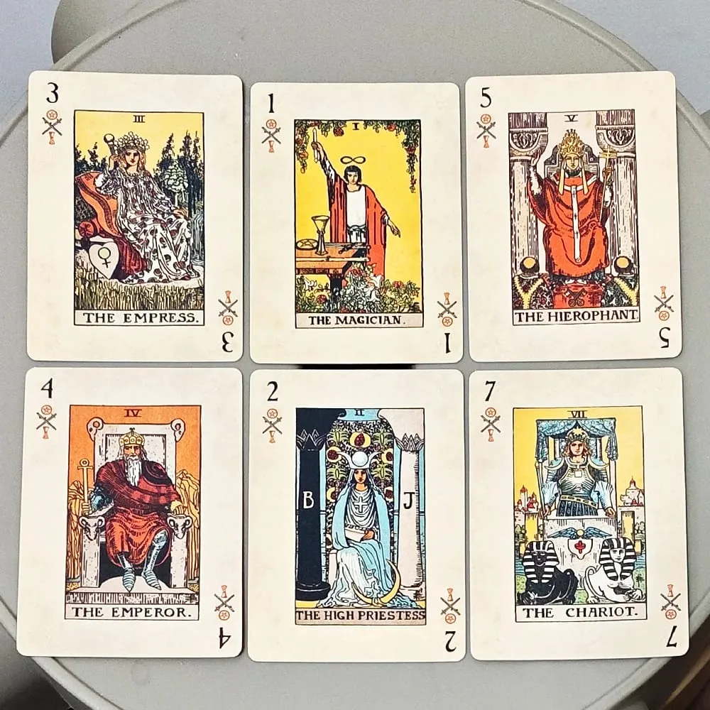 Baralho de cartas de jogo RWS: baralho de pôquer de 78 cartas de 9 * 6 cm ilustrado com imagens RWS combina tarô e cartas de jogar com relevo duplo — image 2