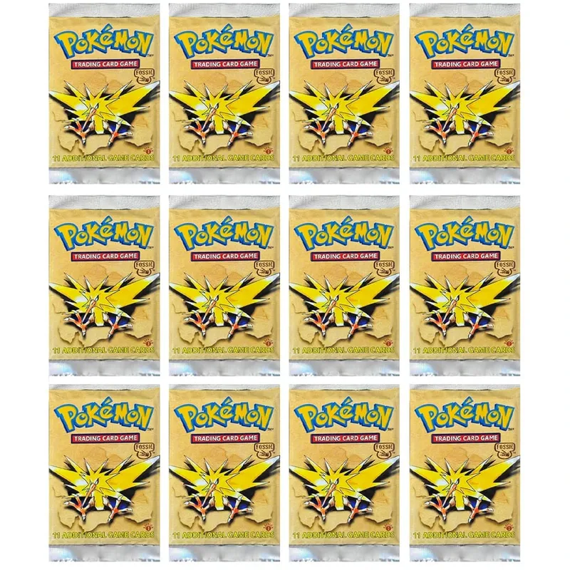 Pokémon Booster Packs Base Fossil Jungle 9 single bags 1 pack/11 Cards and Booster Box 3 1Box/36 Packs models Proxy Game Cards