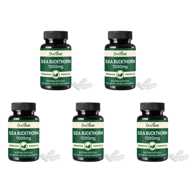 Docteat Sea Buckthorn 1000mg Tablets Daily Immune Function Support Antioxidant Nutrition Vitamin C Zinc Vitamin D3 60 Tablets