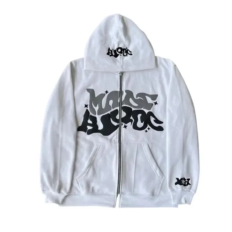 Hoodies Men's Sweatshirt 2026 Street Fashion Gothic Punk Hip-Hop Zipper Print Hooded Sweatshirt Hoodie Sweatshirt Man's Clothing — image 8