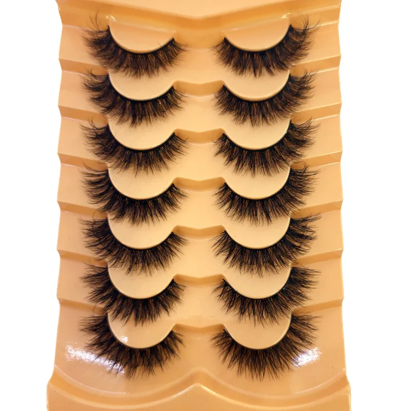Fluffy Lashes Mink False EyelashesThick Cat Eye Makeup Long Natural Volume 3d Eyelashes Extension Wholesale Mink Eyelashes