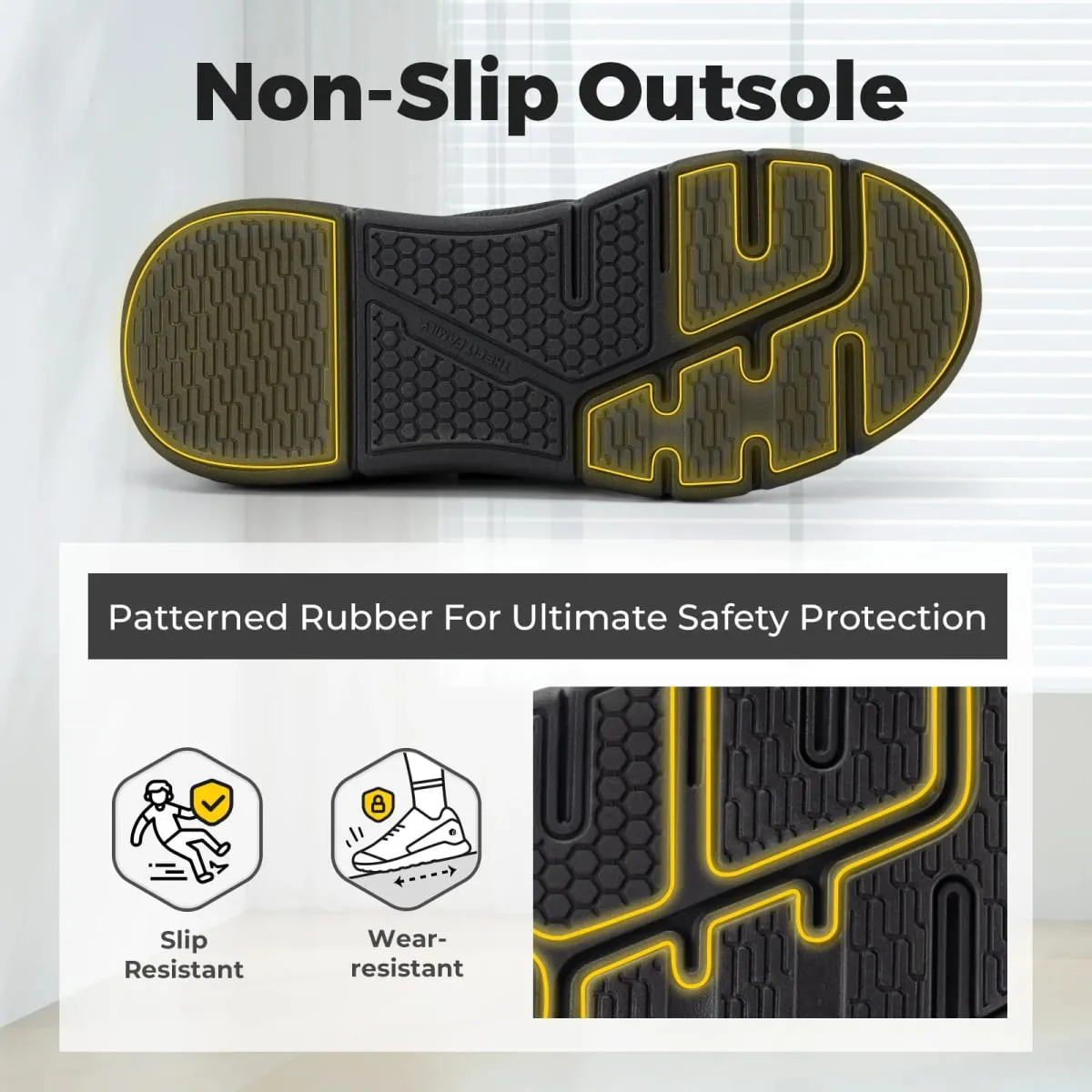 FitVille Diabetic Shoes for Men Extra Wide Hook and Loop Walking Shoes for Elderly for Swollen Feet Foot Pain Relief Neuropathy — image 7