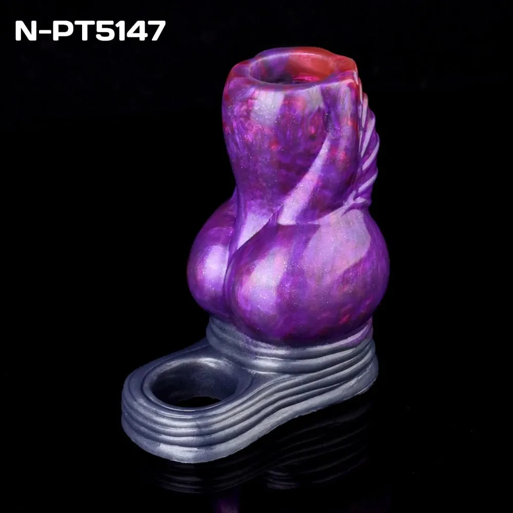 Multi-type Open-ended Fantasy Hollow Dildo Silicone Cock Sheath Male Penis Sleeve With Anti-drop Ring Adult Sex Toys 18+