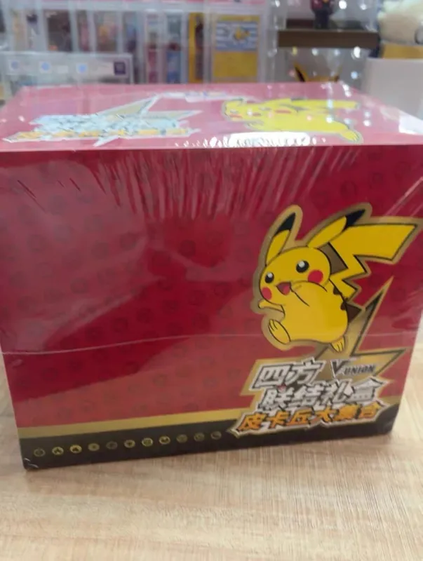 Pokemon Cards Original Trading PTCG Cartoon Quartet Coupling V-UNION Gift Box Pikachu Big Gather Moru Baker Mew-two PTCG