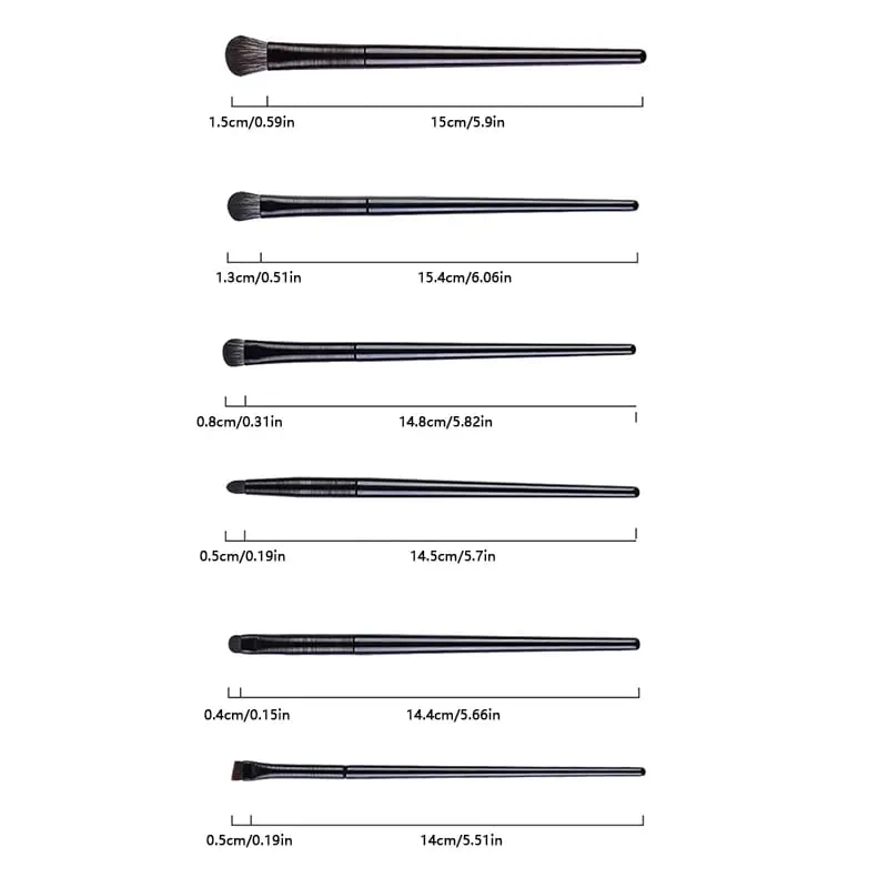 New·6PCS Eyes Makeup Brushes Set Soft Contouring Eyeshadow Eyeliner Eyebrow Brush Women Facial Beauty Cosmetic Tool New· — image 6