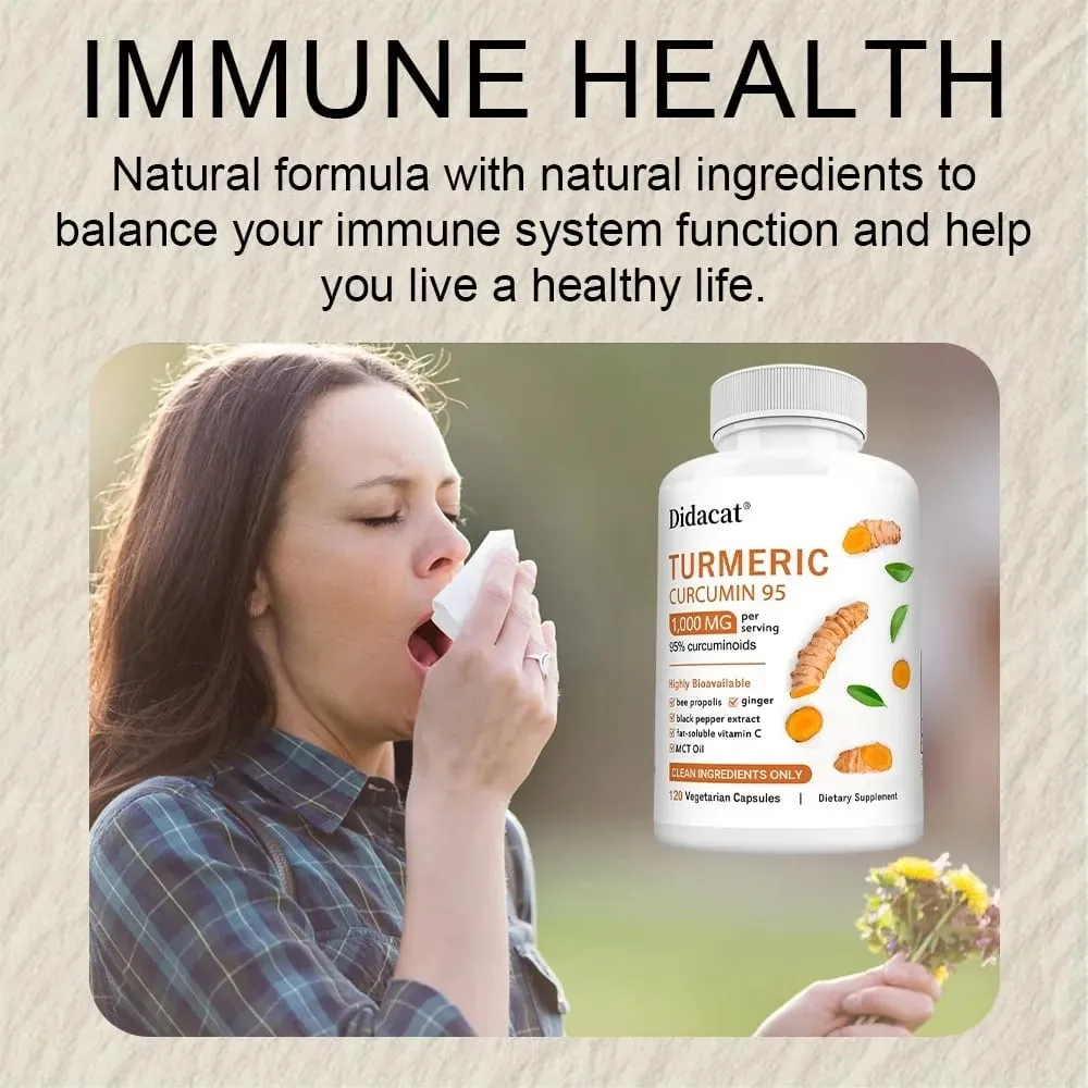 Turmeric Curcumin Supplement 1 000mg – 95% Curcuminoids with Black Pepper & Ginger Supports Joint & Antioxidant Health — image 6