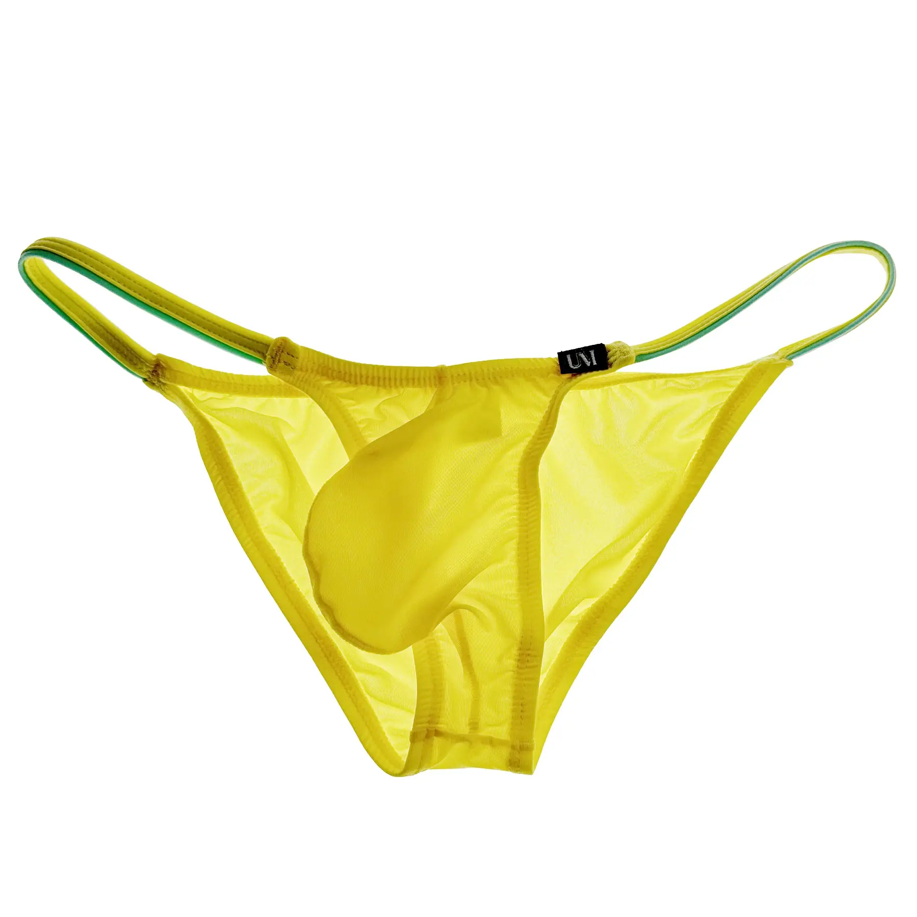 Men's Low Waist Briefs Ultra Color Elastic Rope Sexy G-strings Convex Silky Thin Belt Solid Uniform Underwear — image 4