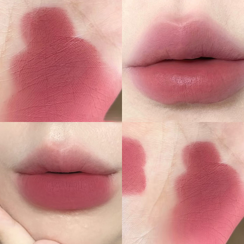Waterproof Velvet Lipstick Easy To Wear Long-lasting Lipstick Matte Nude Coffee Lip Glaze Non-stick Cup Makeup Lip Tint Cosmetic