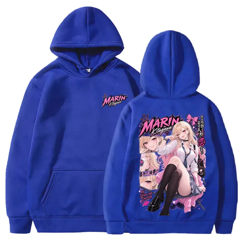 Trendy Anime Marin My‑Dress‑Up Darling Hoodies Harajuku Streetwear Long Sleeve Casual Fleece Hooded Pullover Men Women Clothing — image 8