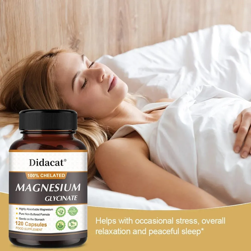 Magnesium Glycine 500mg - Supports Muscle Function Improves Sleep Quality Supports Cardiovascular and Metabolic Health — image 3