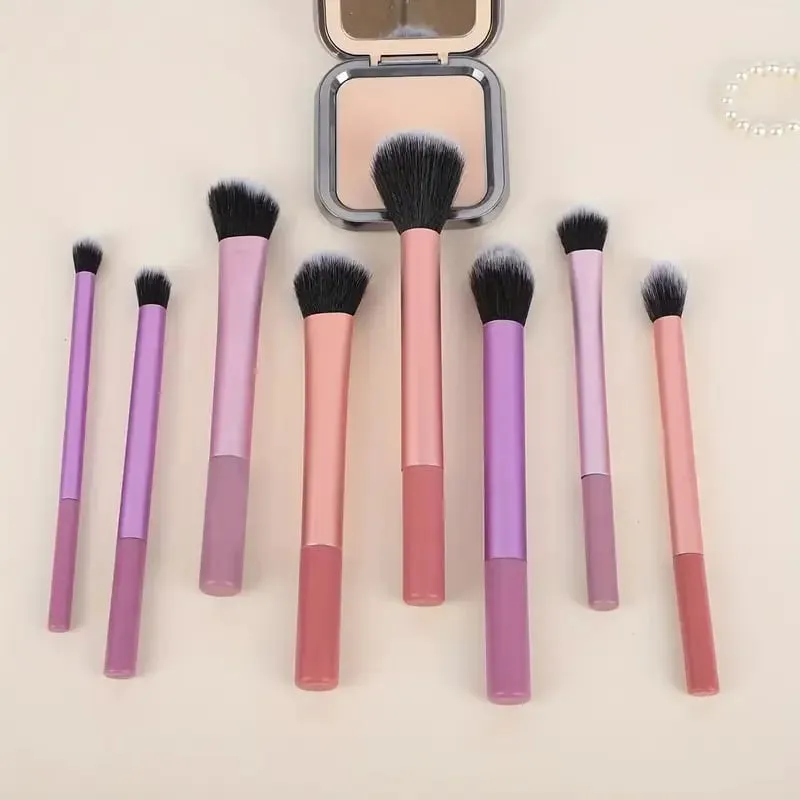 8pcs Makeup Brush Kit Soft Synthetic Hair Make Up Brushes Foundation Blush Eyeshadow Cosmetic Makeup Tools foundation brush