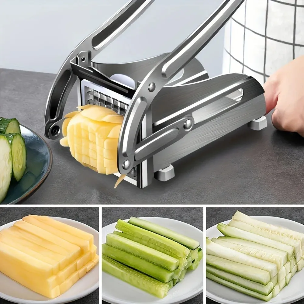 Vegetable Chopper Stainless Steel Vegetable Chopper French Fry Cutter Potato Onion Slicer Dicer Kitchen Accessories Tools Supply — image 6