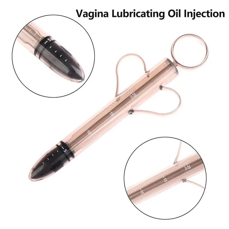 1 Buah 20Ml Mainan Seks Bersih Pelumasan untuk Pasangan Pelumas Anus Musuhnya Vagina Alat Suntik Injeksi Minyak Pelumas Mainan Seks