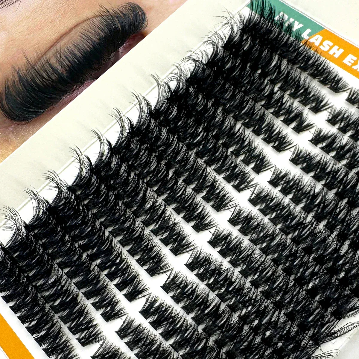 Left/Right Individual Lashes Cat Eye Lash Extension 80D Fluffy Lash Clusters Thick Volume Eyelash Clusters Extensions — image 3