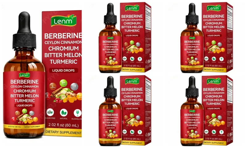 Berberine Liquid Drops Chromium & Ceylon Cinnamon Supports Vitality Metabolic Wellness Digestive Health Sugar-Free Non-GMO 60ml — image 11