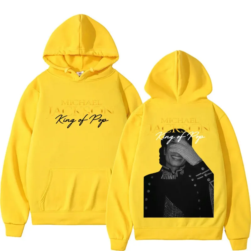 Michael Jackson King of Pop Hip Hop Style Hoodies Men Women Harajuku Streetwear Vintage Sweatshirt High Quality Fleece Pullovers — image 9