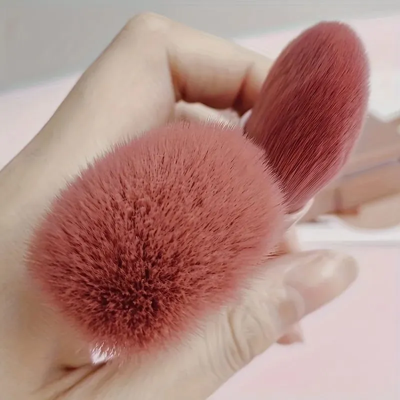 Conjunto de pincéis de maquiagem de 5 peças, ideal para viagens, com espelho compacto e mini estojo, sombra versátil e pincéis de pó solto — image 2