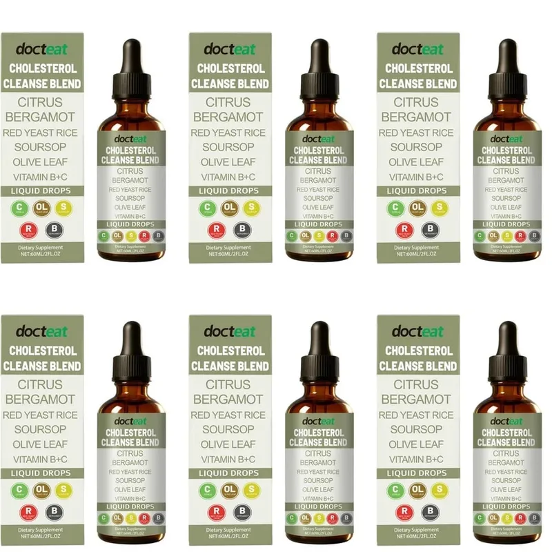 Docteat Cholesterol Cleanse Blend Liquid Drops Citrus Bergamot Supports Metabolic Balance with Vitamin C and B2 Dropper 60 ML — image 9