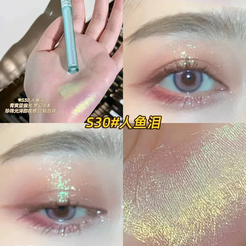 Glitter Chameleon Eye Makeup Multichrome Shimmer Eyeshadow Duochrome Stick Shine Chrome Highlighter Pen Party Luminous Cosmetics — image 8