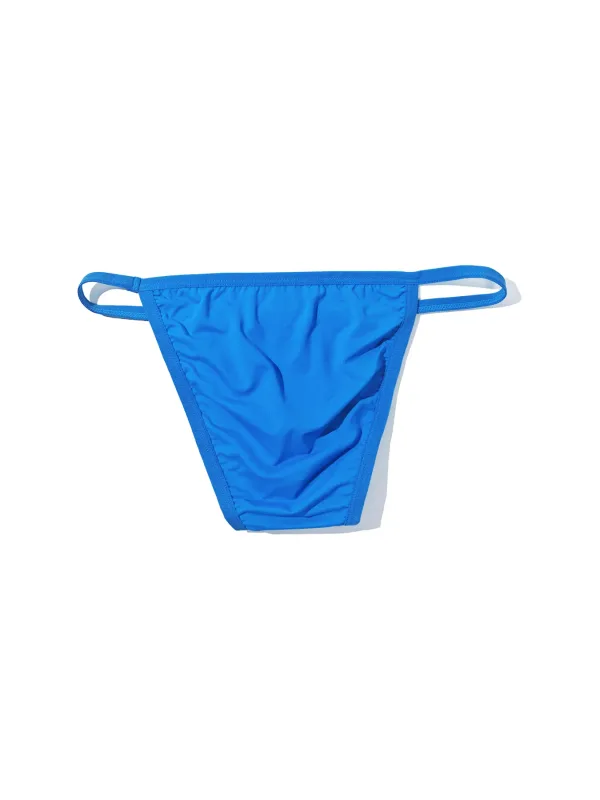 1PC Men's Sexy Low-Waist Briefs with Large Pouch Single Color Thin Belt Comfortable Thin Design for Summer Pure Color Underwear — image 5