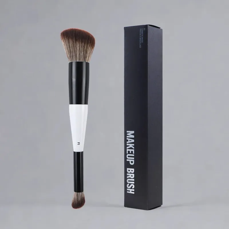 F4 Dual-head Contour Blush F2 Powder Brush F3 Highlight Soft Synthetic Hair Makeup Brushes Blusher Highlighter Cosmetic Brushes