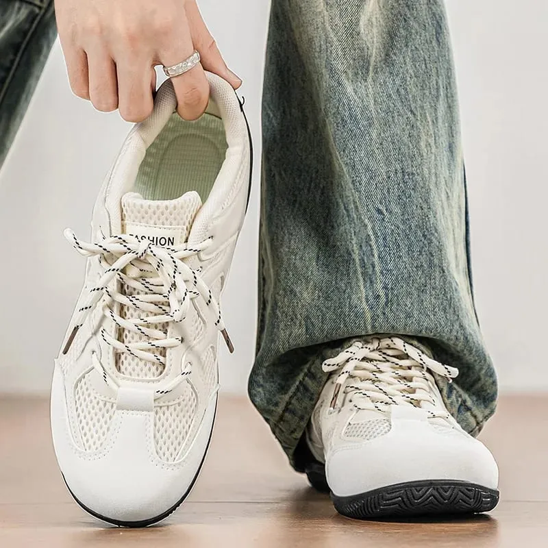 New Sneakers for Men's Outdoor Fabric Footwear Fashion New Man Breathable Anti Slip Mesh Walking Flat Sole Tennis Athletic Shoes — image 6